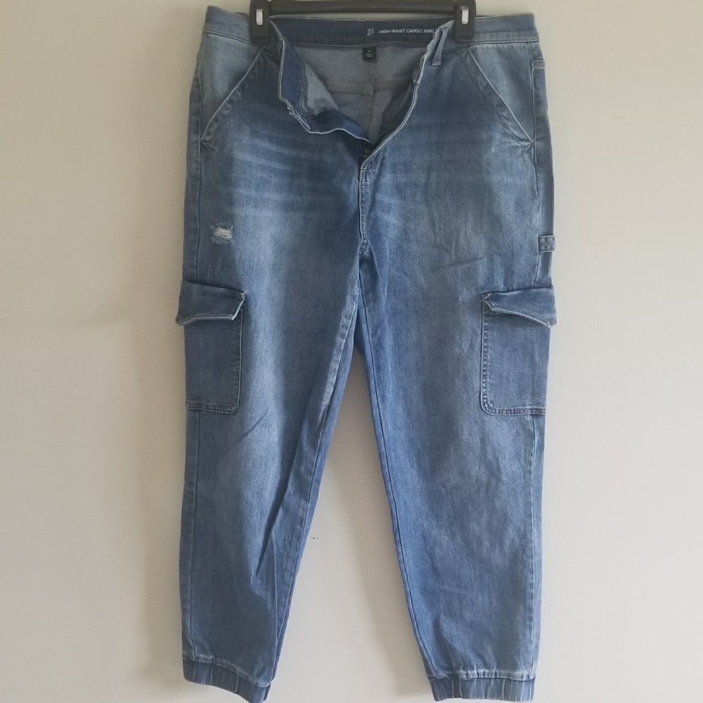 NY&CO High Waist Cargo ankle jeans